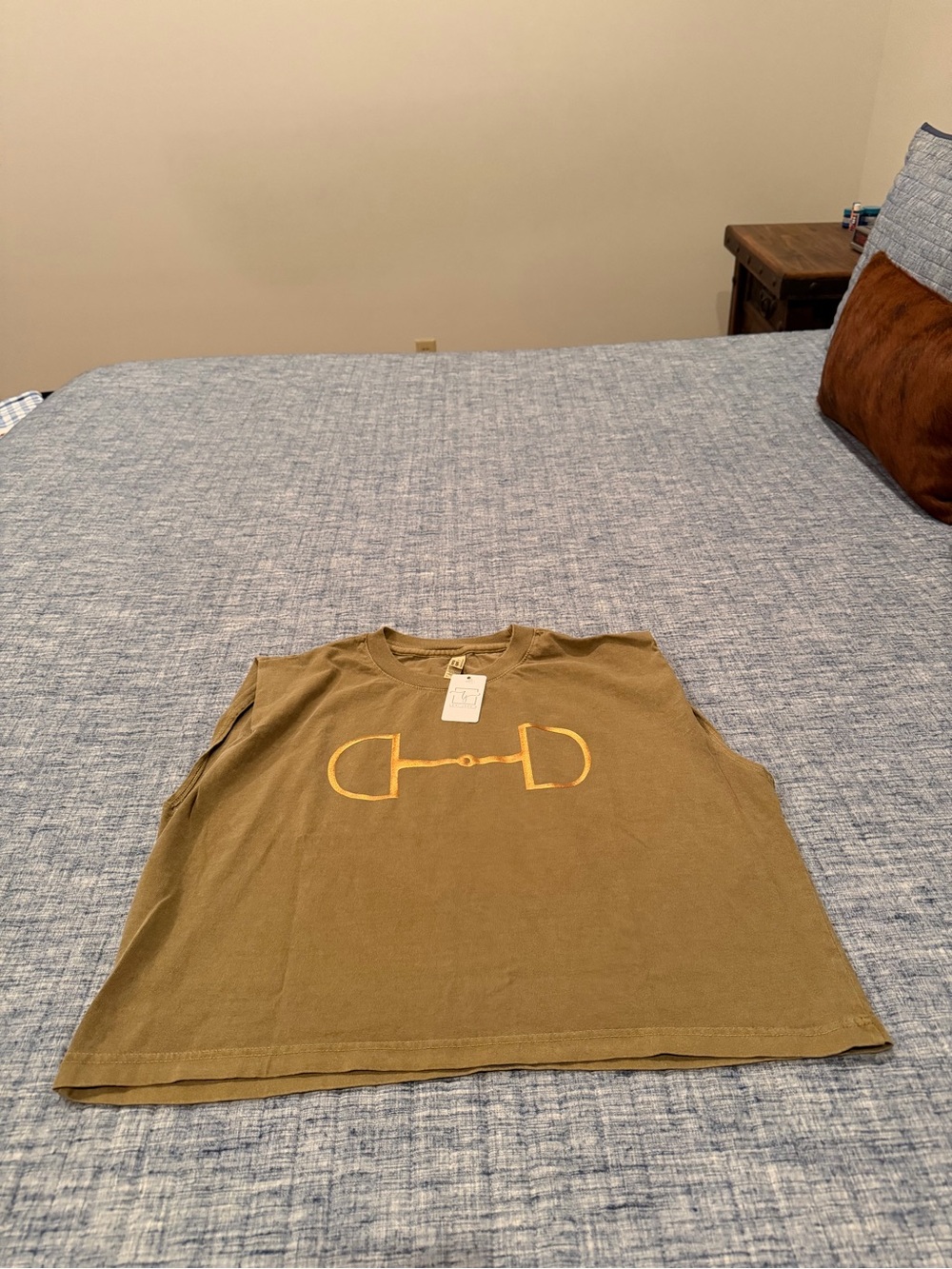 American Apparel Olive Green Crewneck T-Shirt with Tag